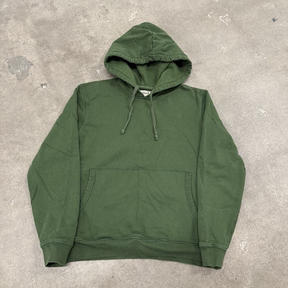 Mollusk California French Terry Thermal Lined Hoodie Green Womens Small Pullover